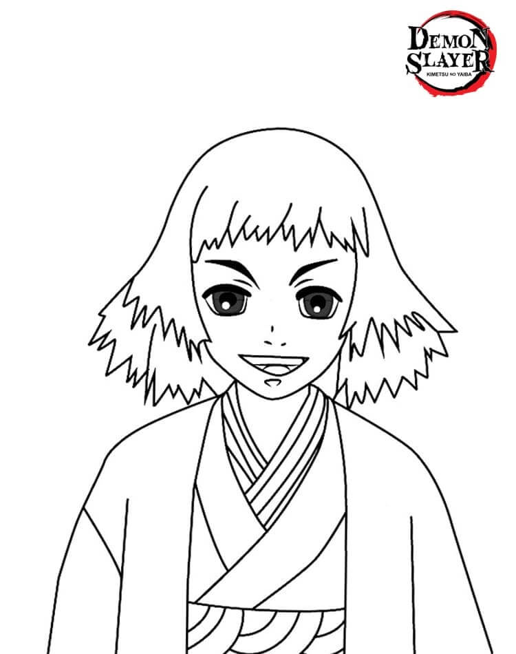 Desenho de Demon Slayer para imprimir