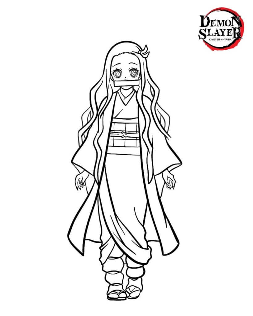 Desenho de Demon Slayer para imprimir