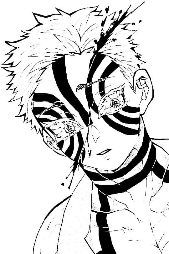 Desenho de Demon Slayer para imprimir