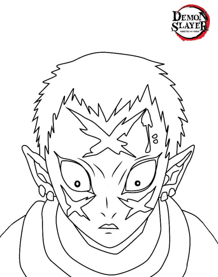 Desenho de Demon Slayer para imprimir