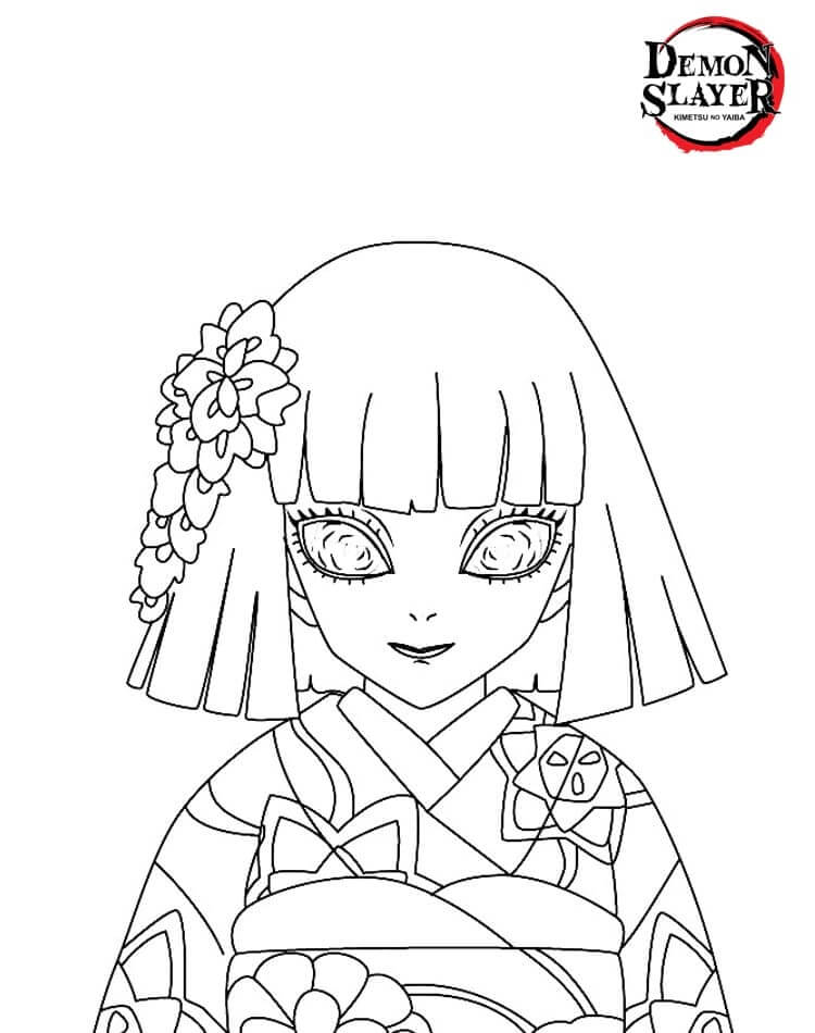 Desenho de Demon Slayer para imprimir