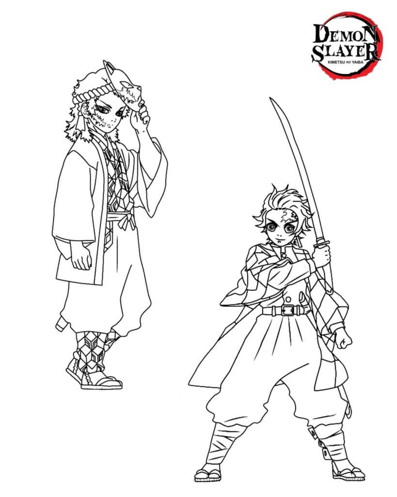 Desenho de Demon Slayer para imprimir