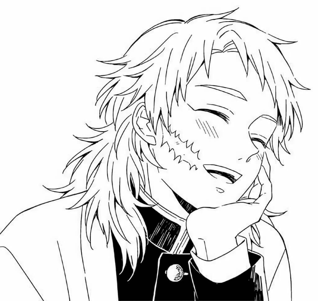 Desenho de Demon Slayer para imprimir