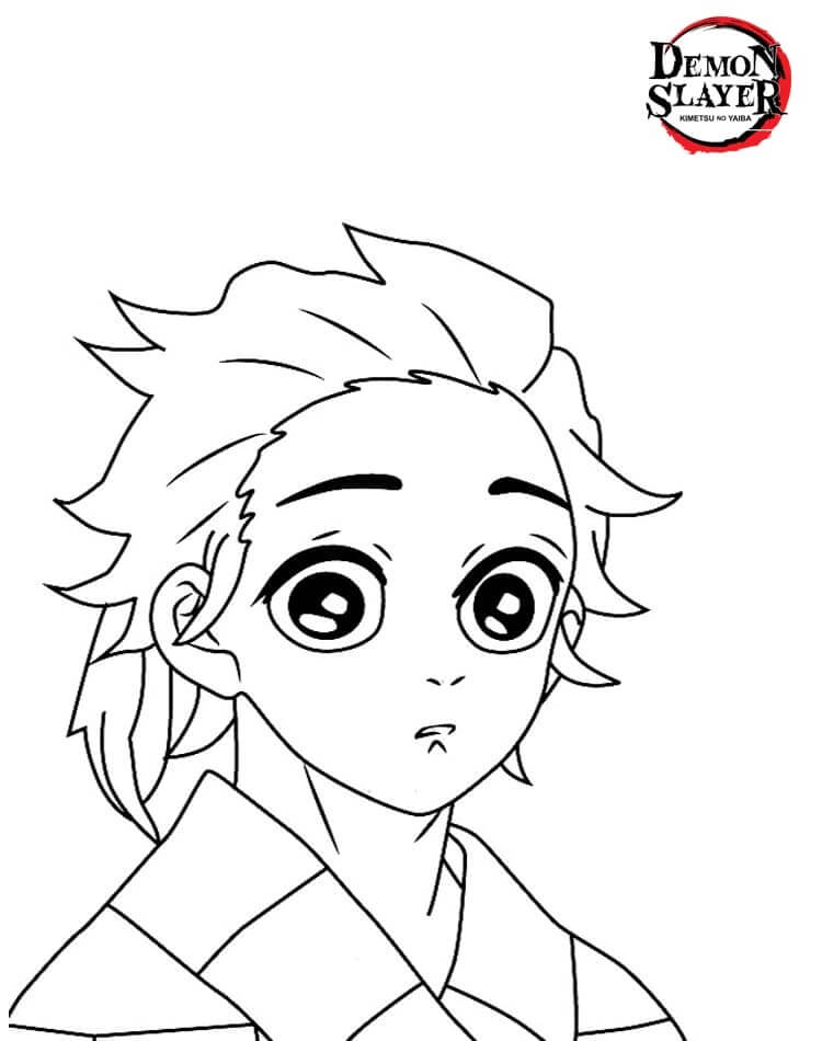 Desenho de Demon Slayer para imprimir