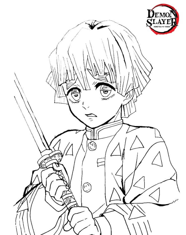 Desenho de Demon Slayer para imprimir