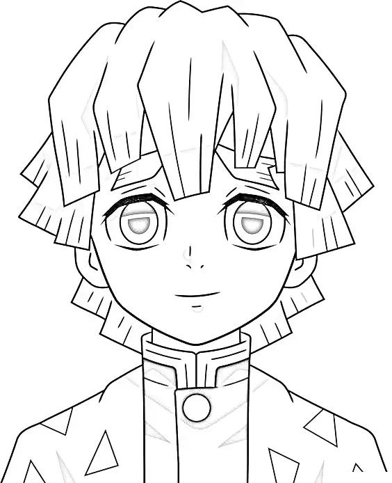 Desenho de Demon Slayer para imprimir