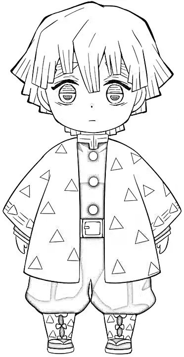 Desenho de Demon Slayer para imprimir