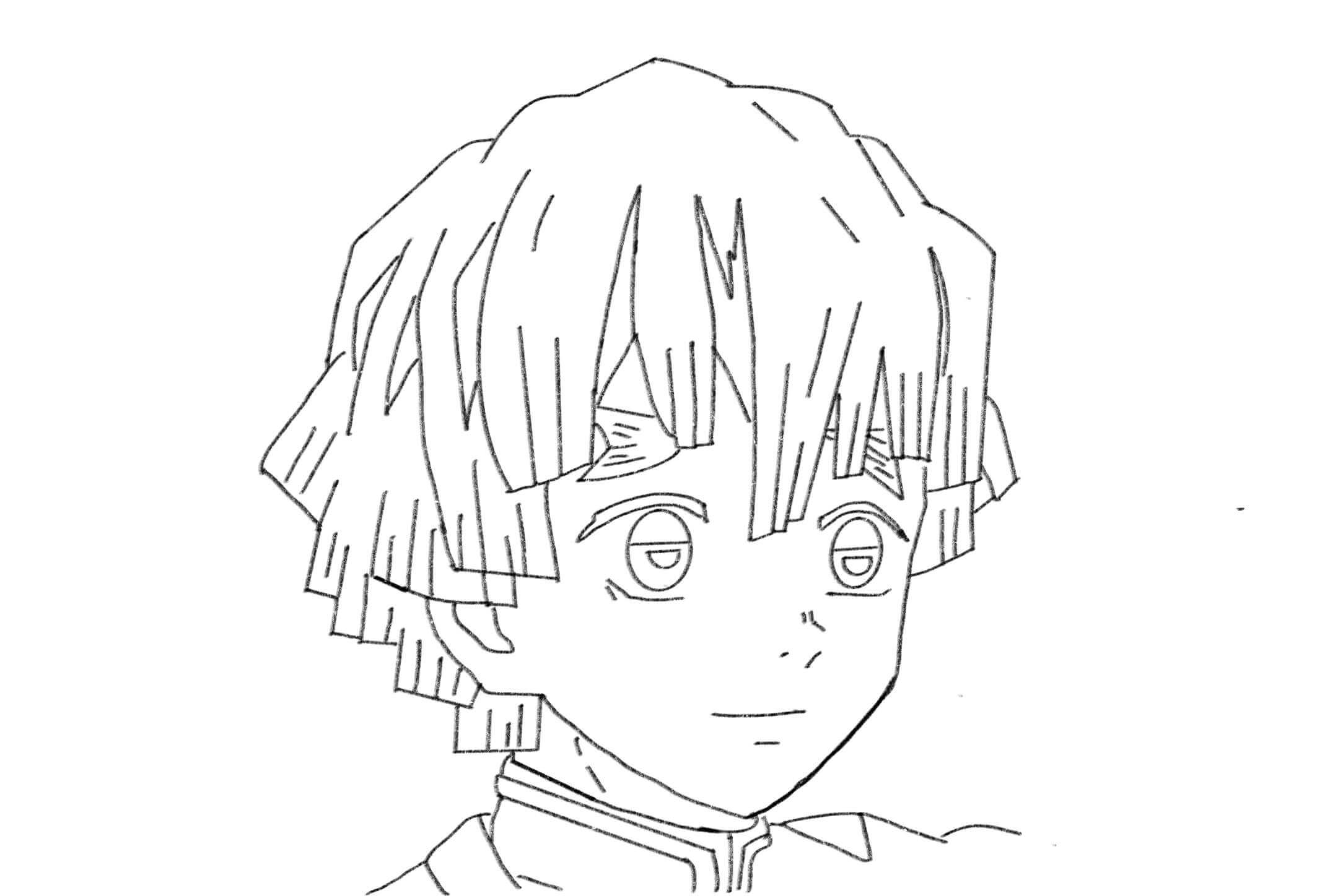Desenho de Demon Slayer para imprimir