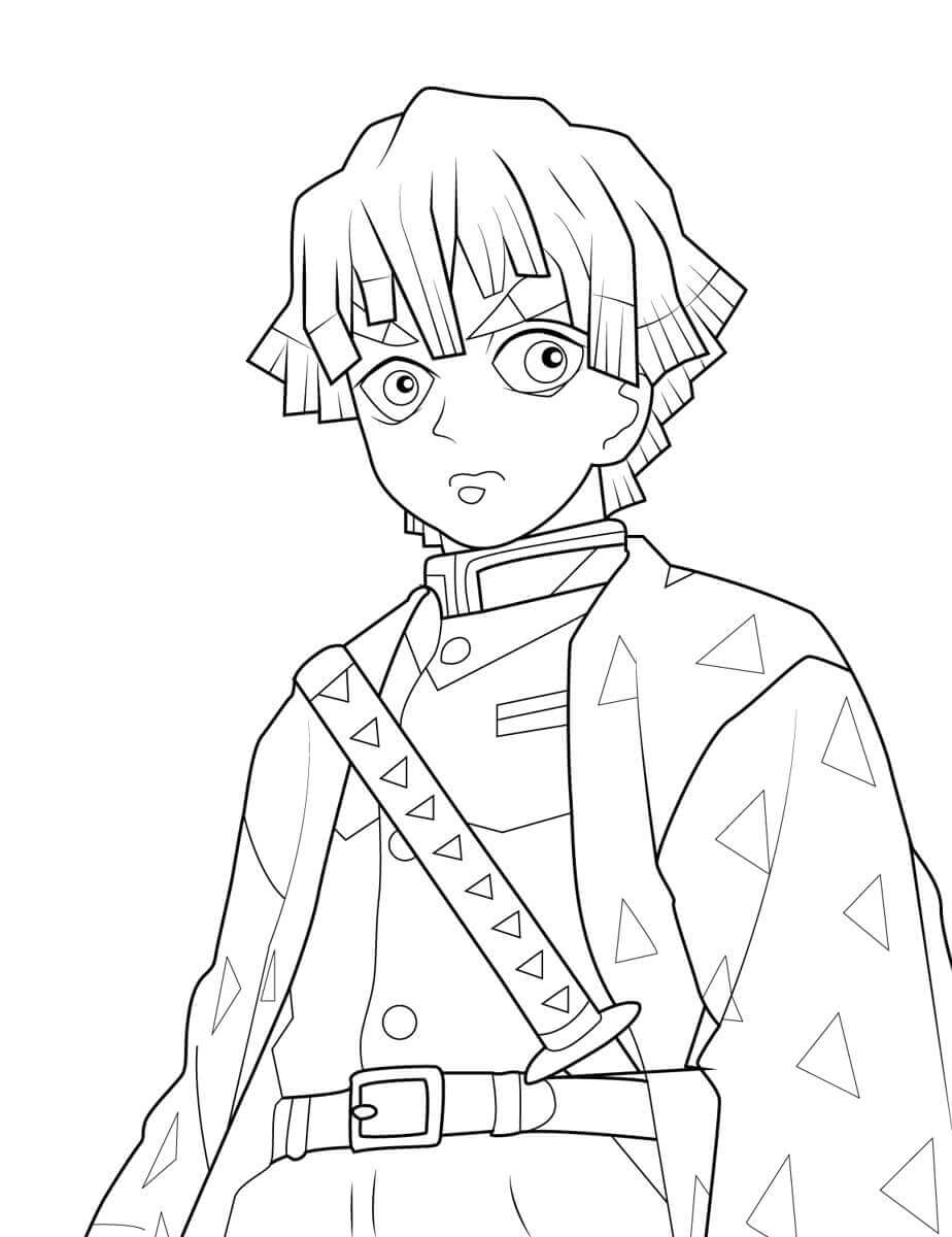 Desenho de Demon Slayer para imprimir