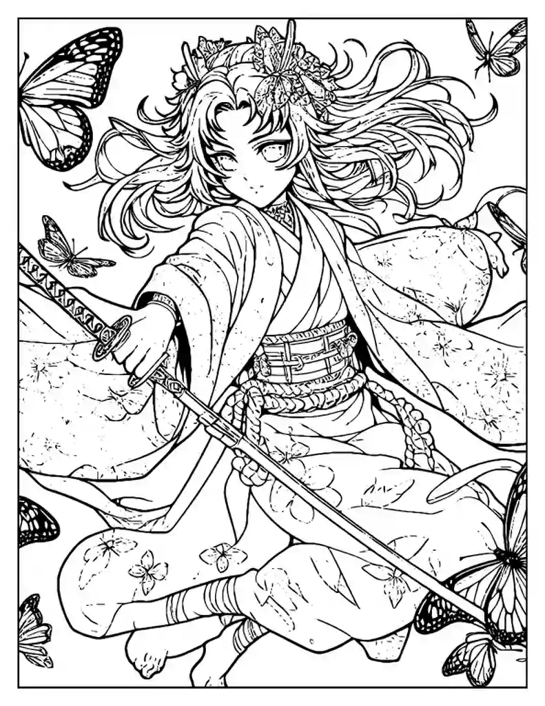 Desenho de Demon Slayer para imprimir