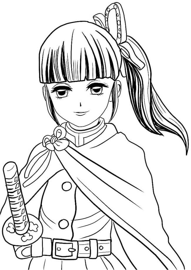 Desenho de Demon Slayer para imprimir
