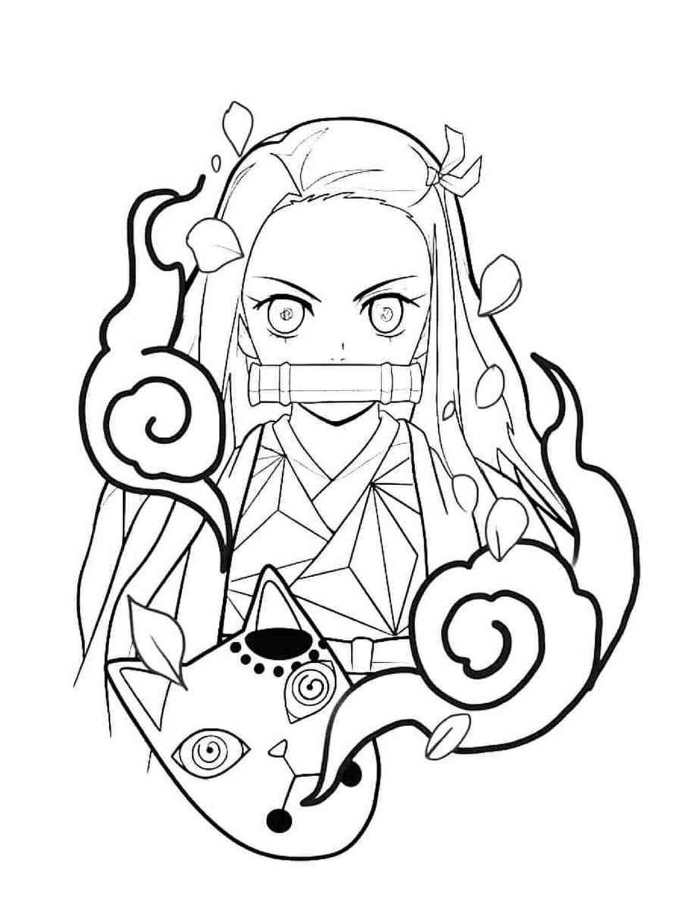 Desenho de Demon Slayer para imprimir