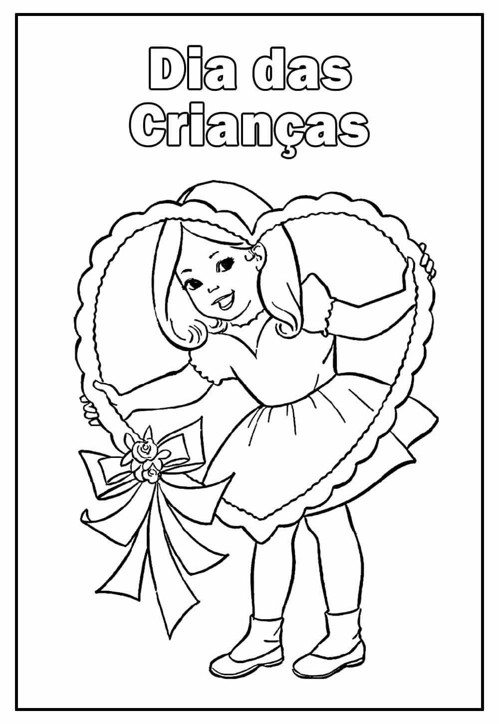 Desenho de Dia das Crianças para imprimir