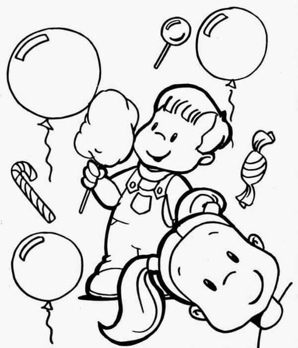 Desenho de Dia das Crianças para imprimir