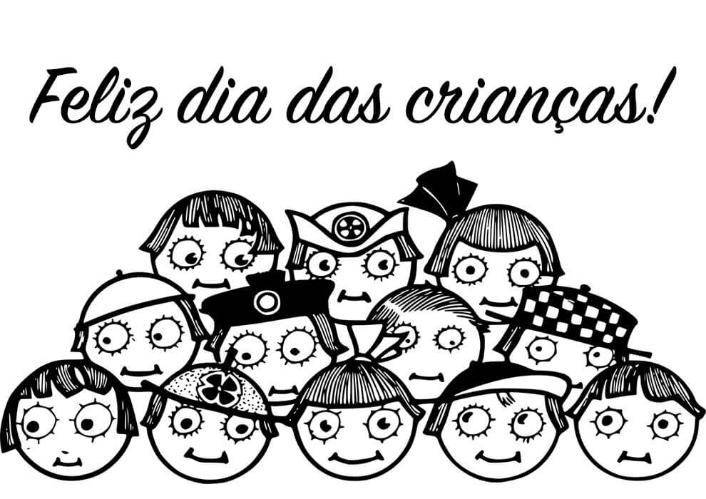 Desenho de Dia das Crianças para imprimir