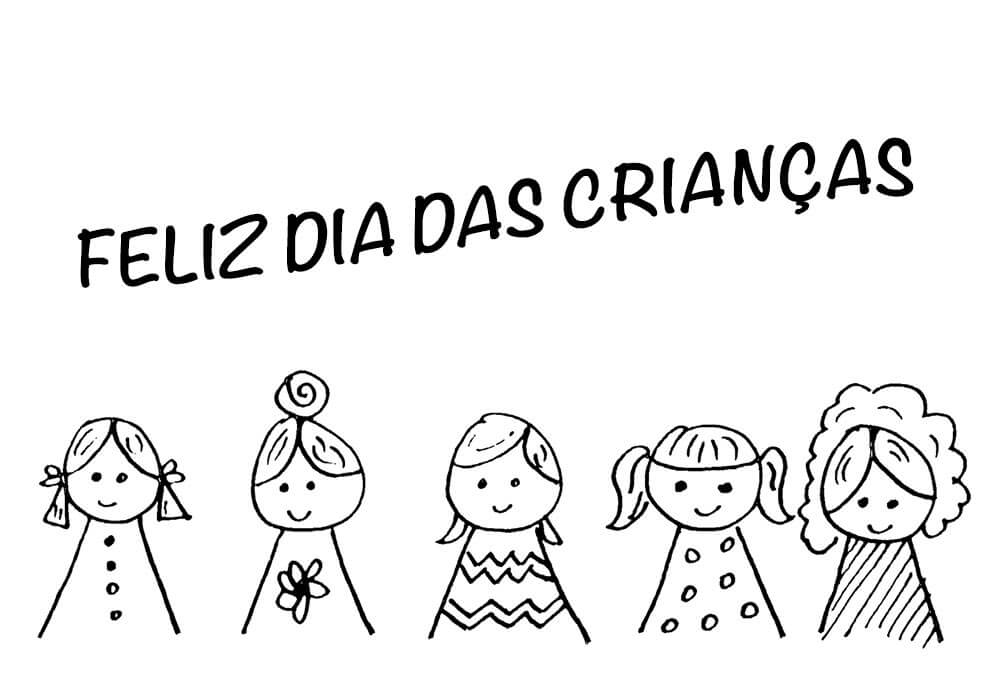 Desenho de Dia das Crianças para imprimir