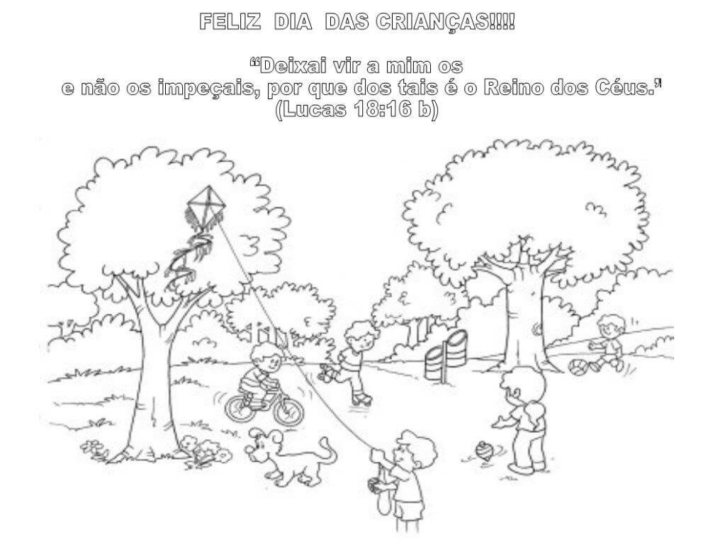 Desenho de Dia das Crianças para imprimir