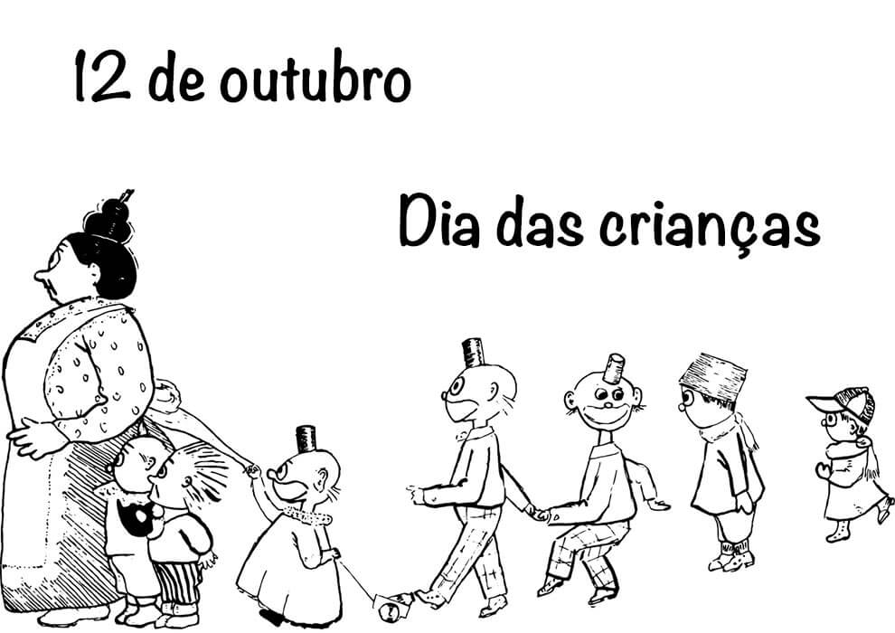 Desenho de Dia das Crianças para imprimir