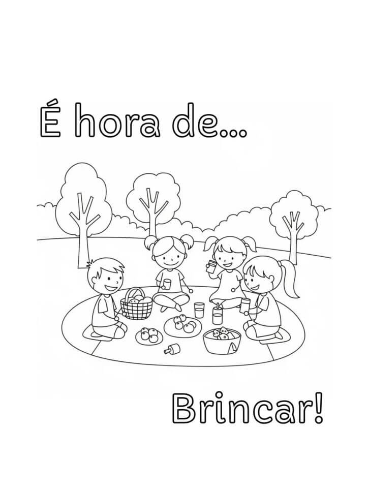 Desenho de Dia das Crianças para imprimir