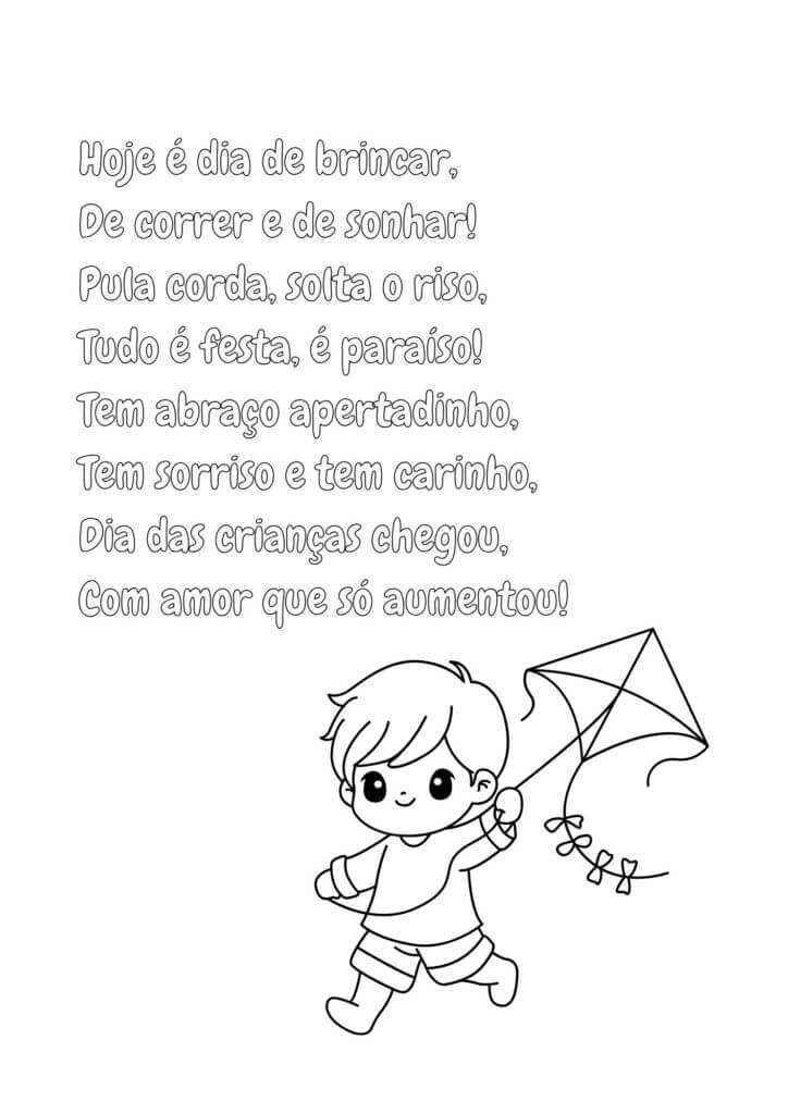 Desenho de Dia das Crianças para imprimir