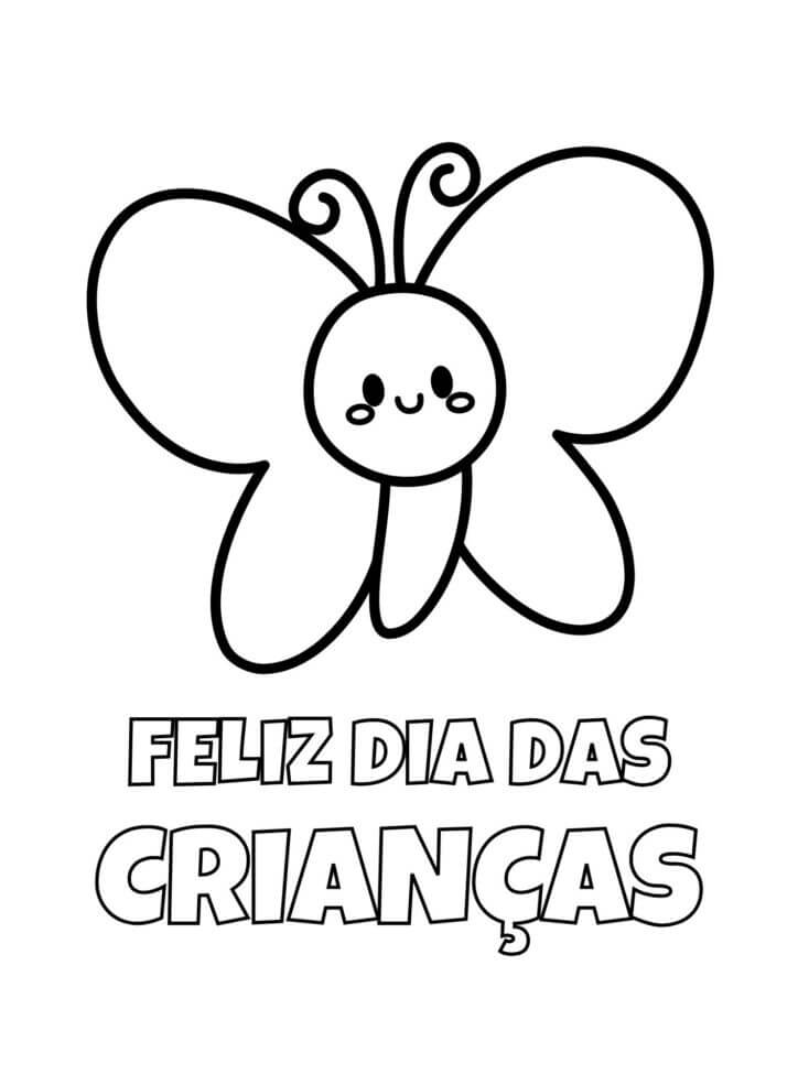 Desenho de Dia das Crianças para imprimir
