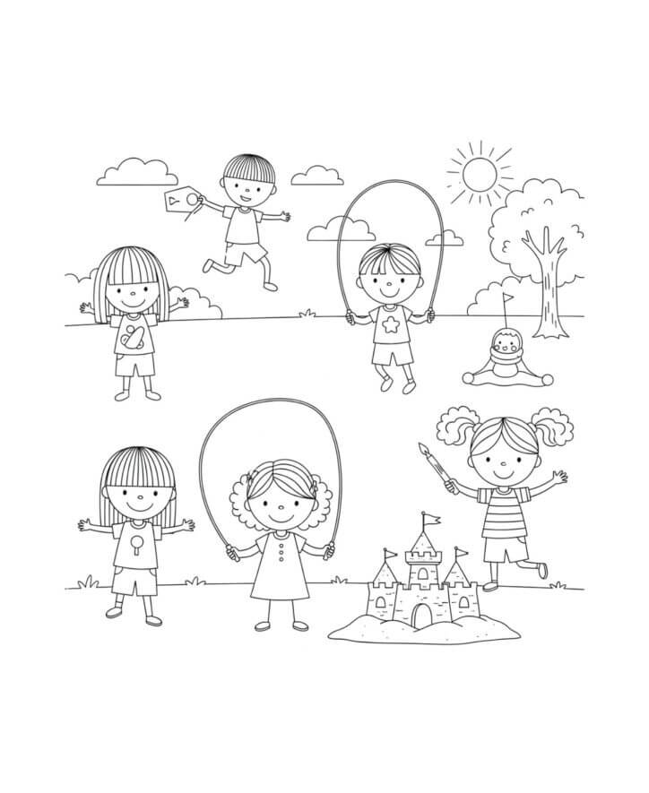 Desenho de Dia das Crianças para imprimir