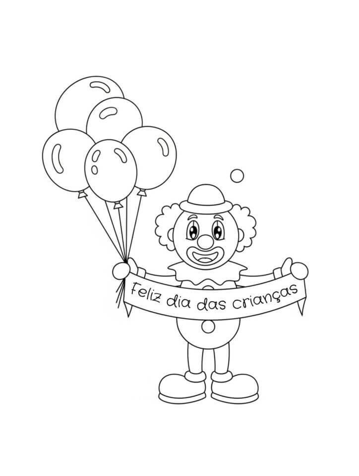 Desenho de Dia das Crianças para imprimir