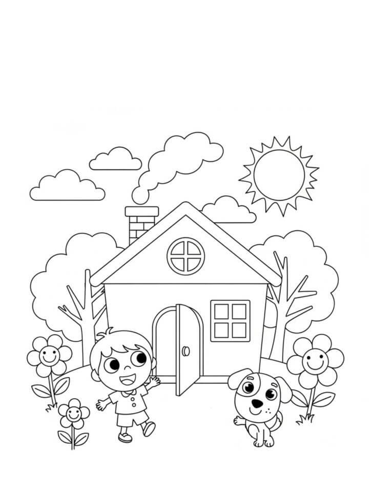 Desenho de Dia das Crianças para imprimir