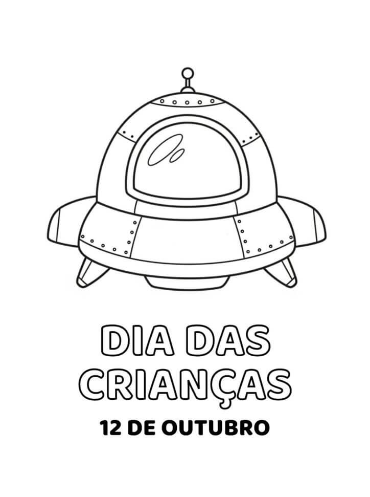 Desenho de Dia das Crianças para imprimir