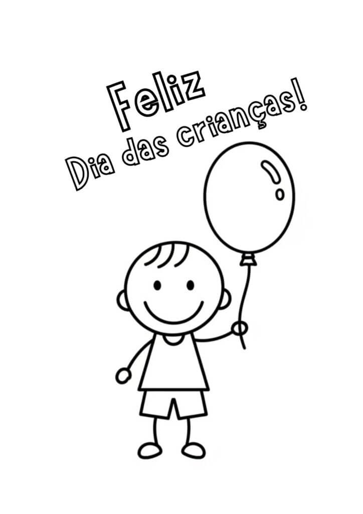 Desenho de Dia das Crianças para imprimir