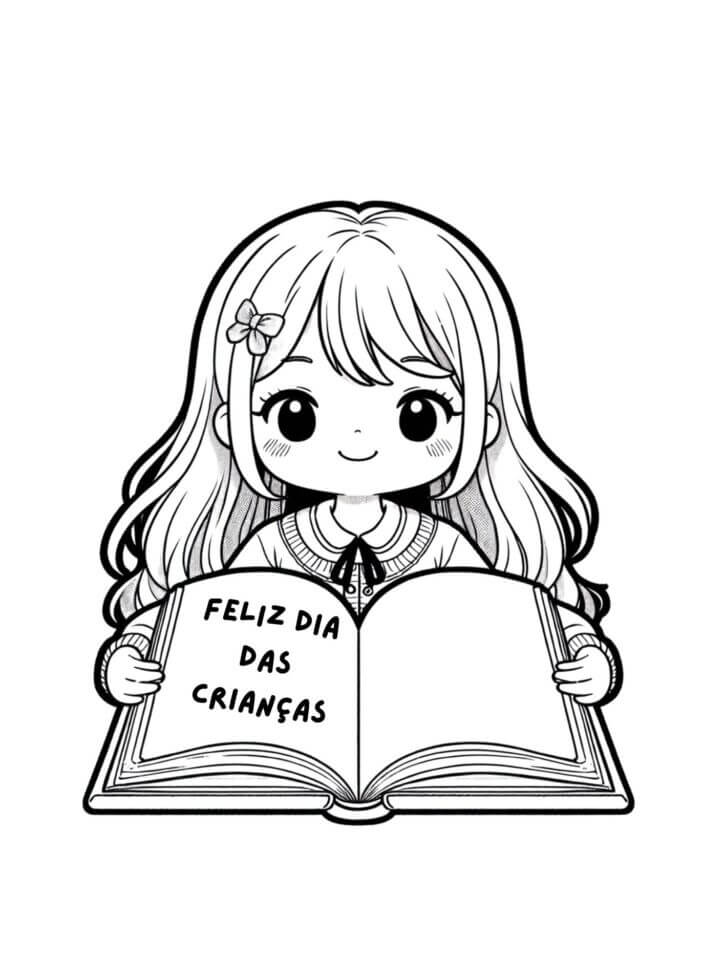 Desenho de Dia das Crianças para imprimir