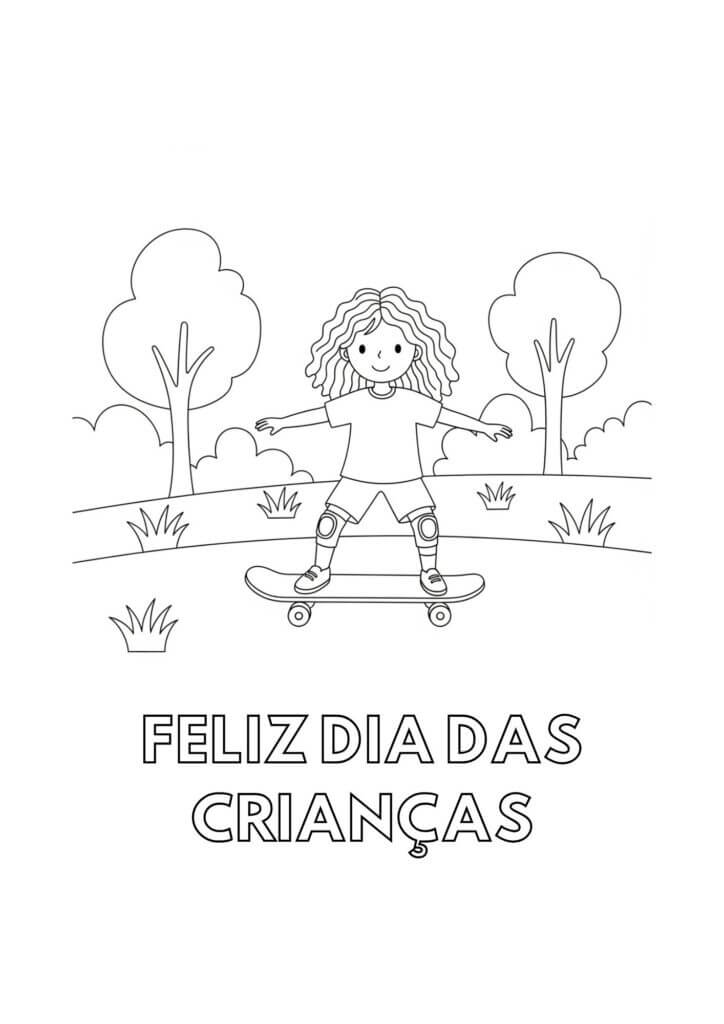 Desenho de Dia das Crianças para imprimir