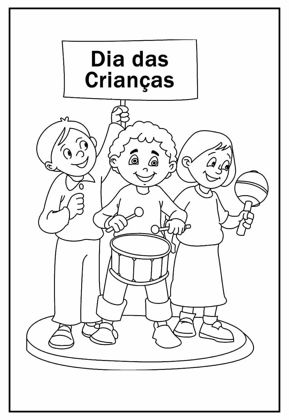 Desenho de Dia das Crianças para imprimir