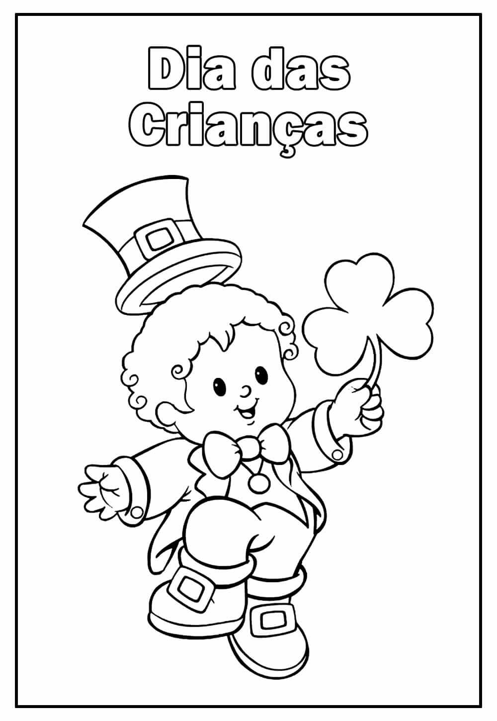 Desenho de Dia das Crianças para imprimir
