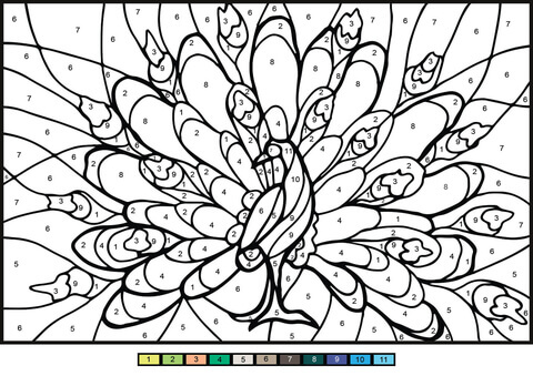 Desenho de Pavão para imprimir