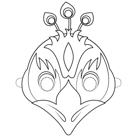 Desenho de Pavão para imprimir
