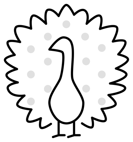 Desenho de Pavão para imprimir