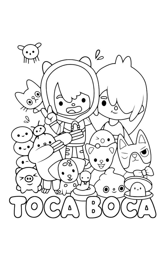 Toca Boca World para Colorir e Imprimir