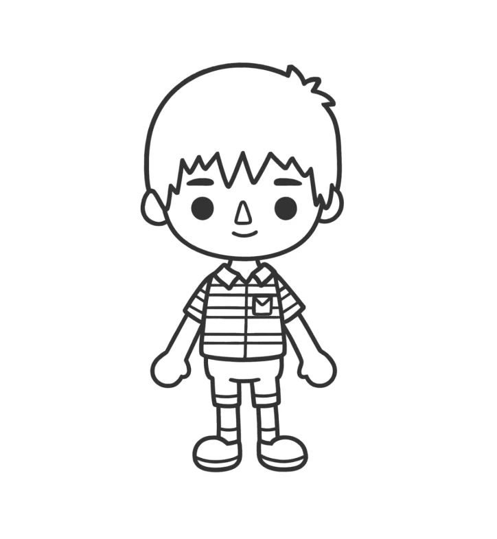 Desenho de Toca Boca World para imprimir