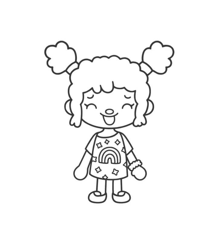 Desenho de Toca Boca World para imprimir