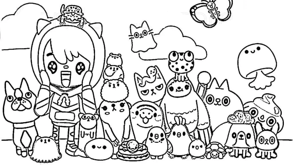 Desenho de Toca Boca World para imprimir