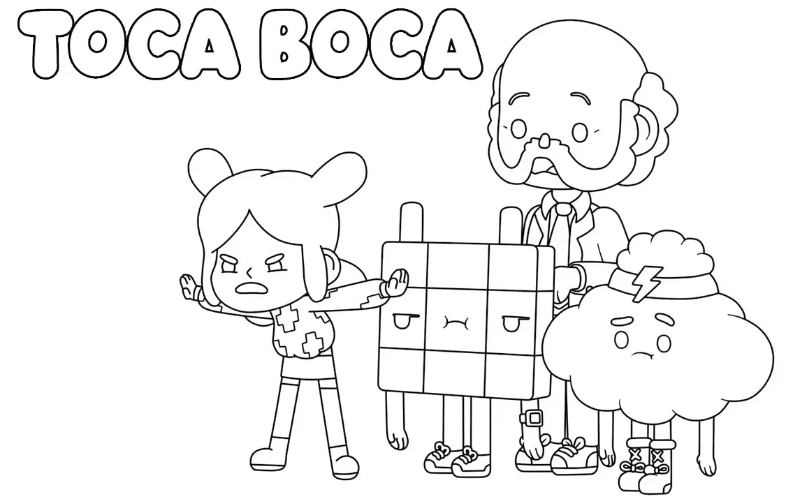 Desenho de Toca Boca World para imprimir