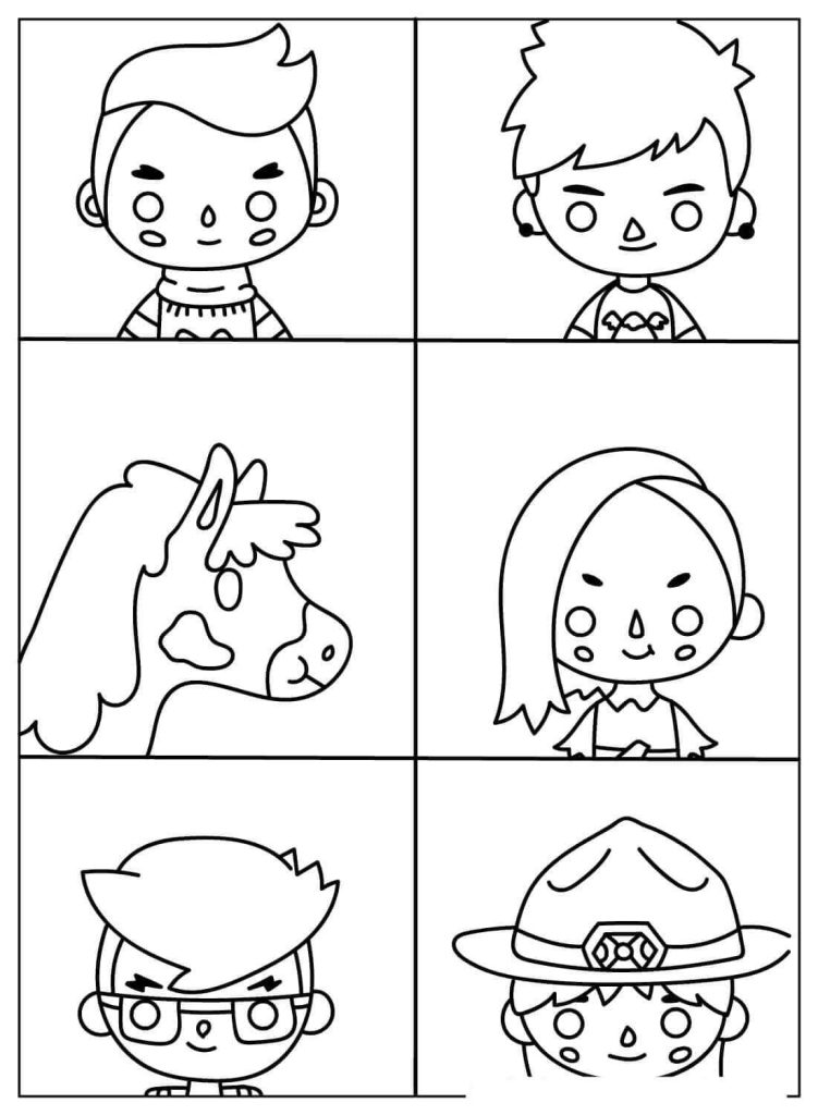 Desenho de Toca Boca World para imprimir