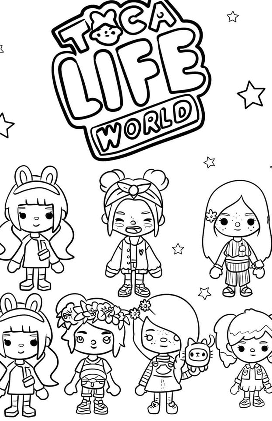 Desenho de Toca Boca World para imprimir