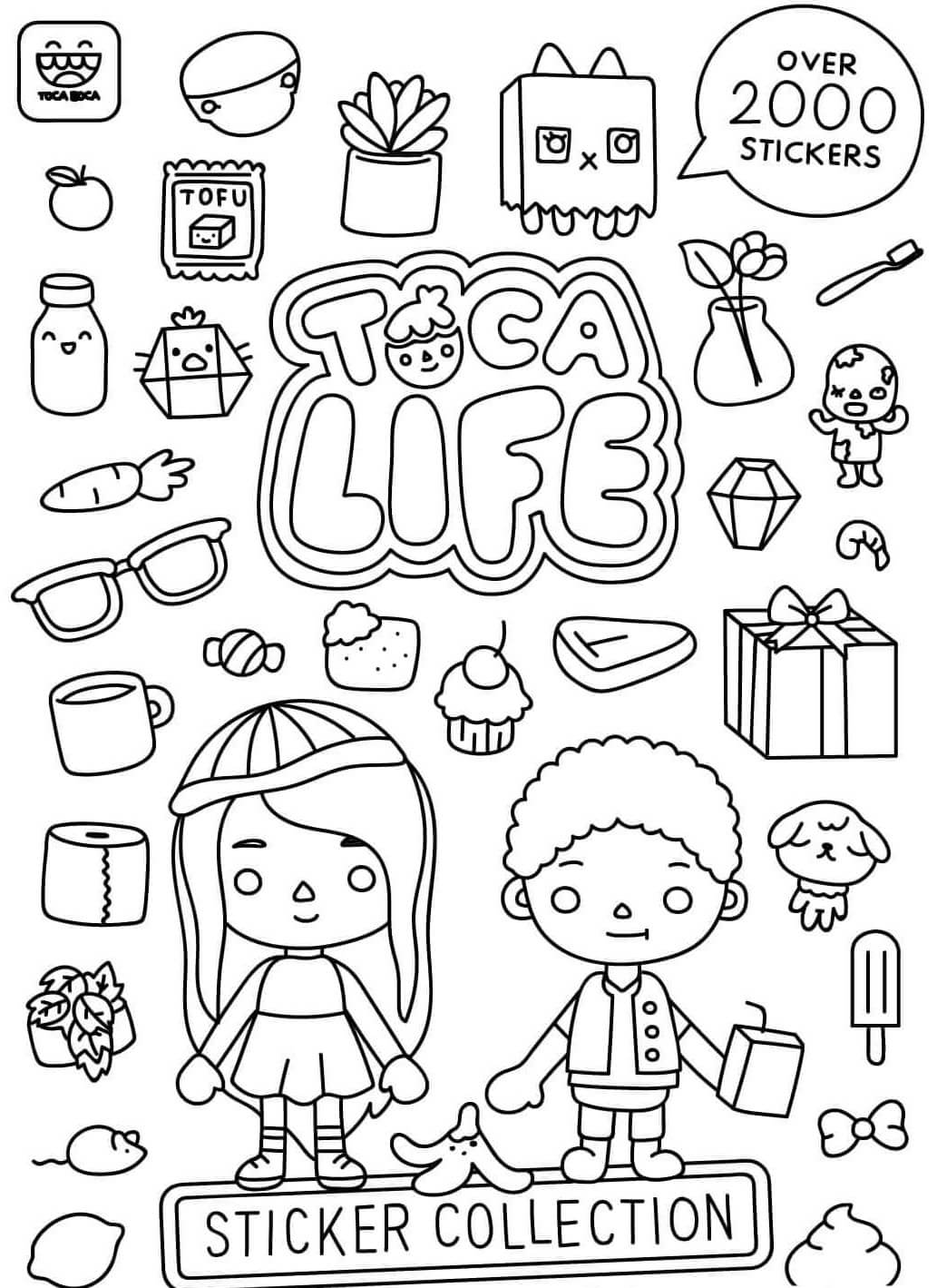 Toca Boca World para Colorir e Imprimir