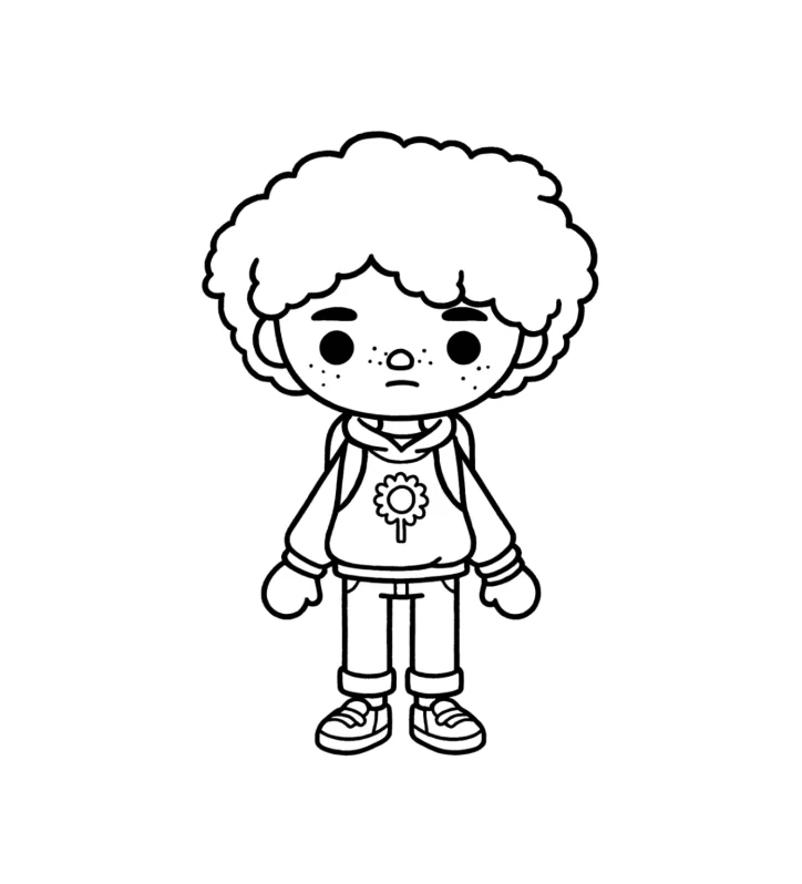 Desenho de Toca Boca World para imprimir