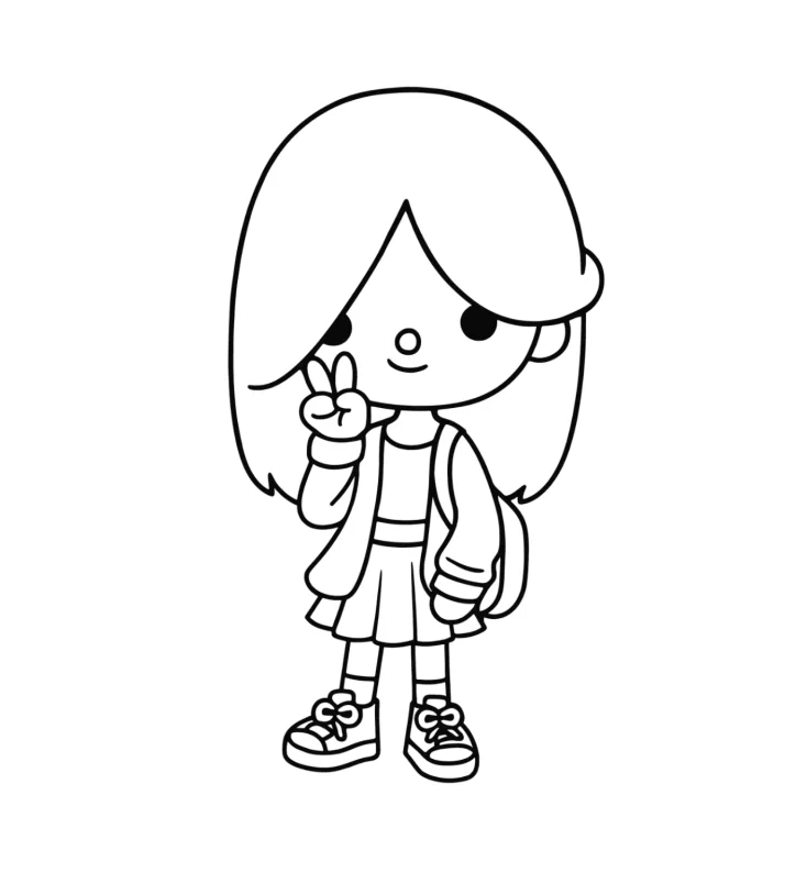 Desenho de Toca Boca World para imprimir