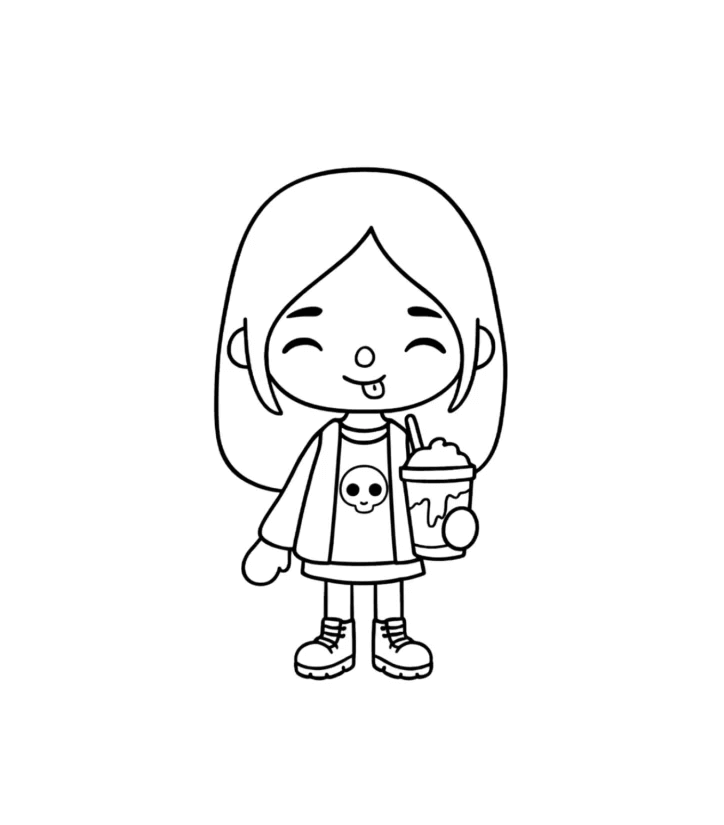 Desenho de Toca Boca World para imprimir