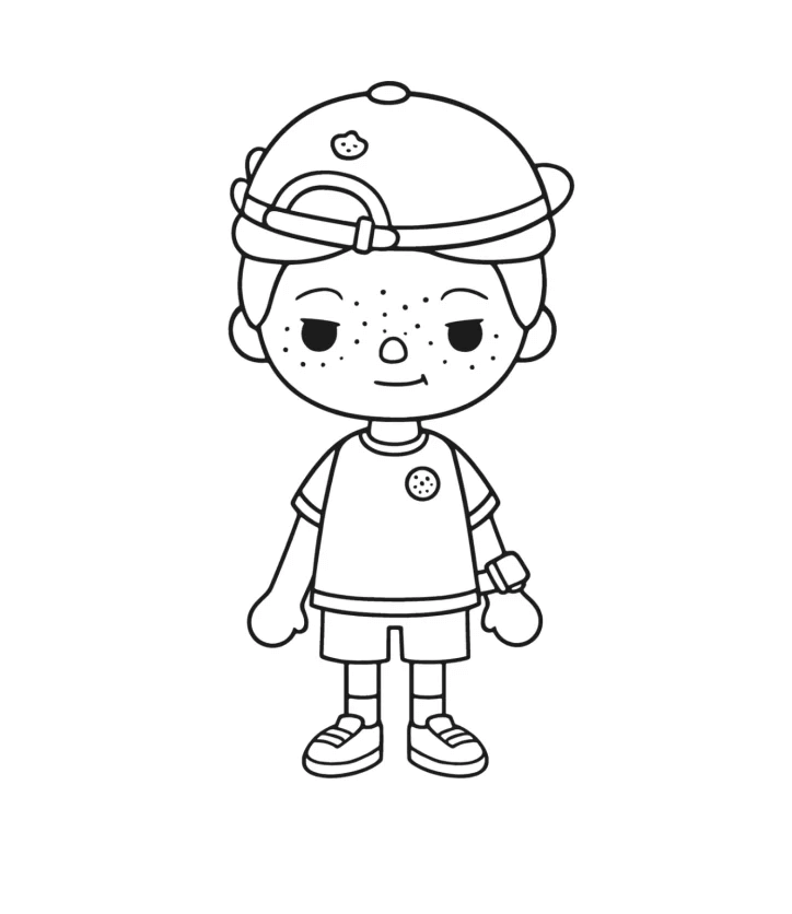Desenho de Toca Boca World para imprimir