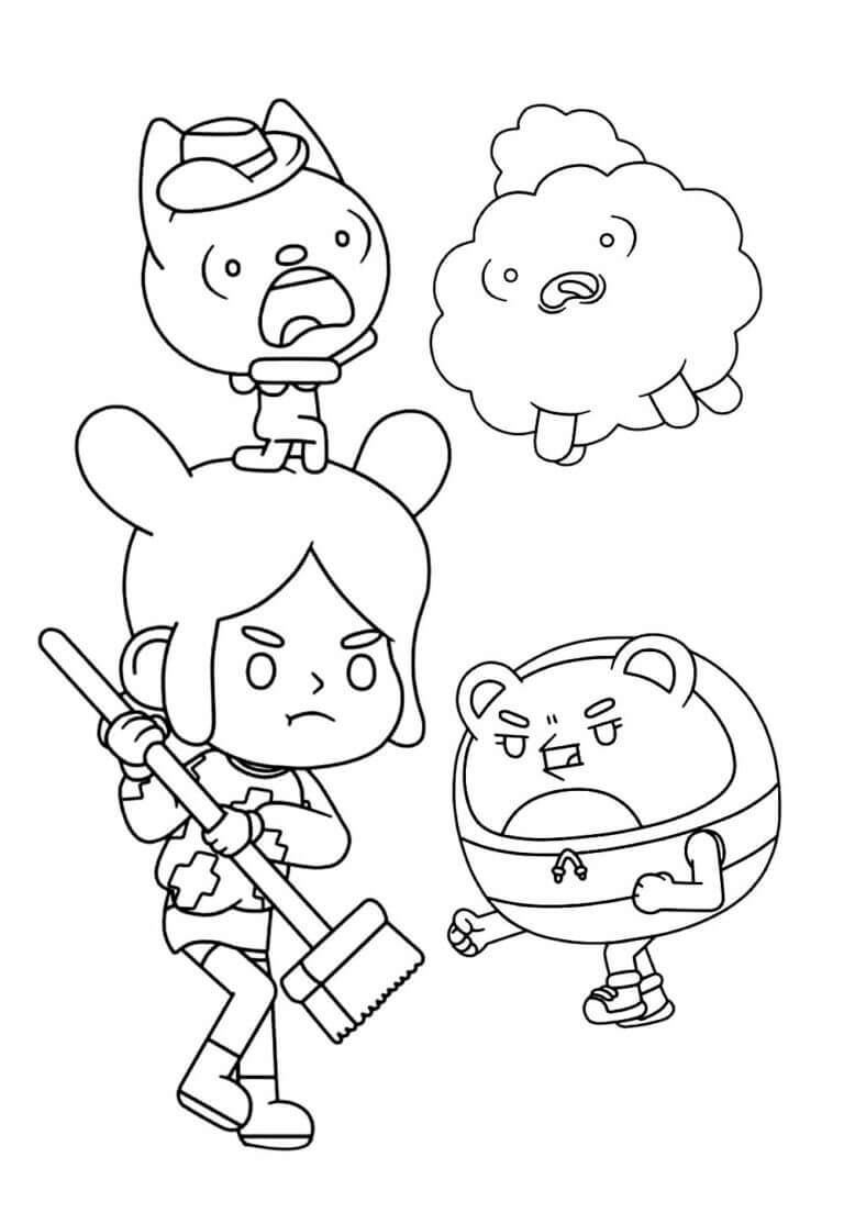 Desenho de Toca Boca World para imprimir